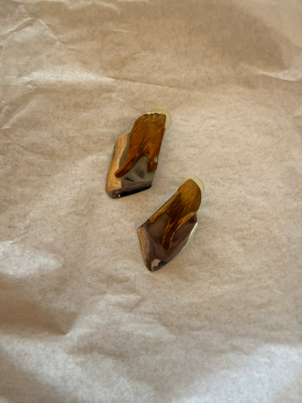 Dual Tone Earrings