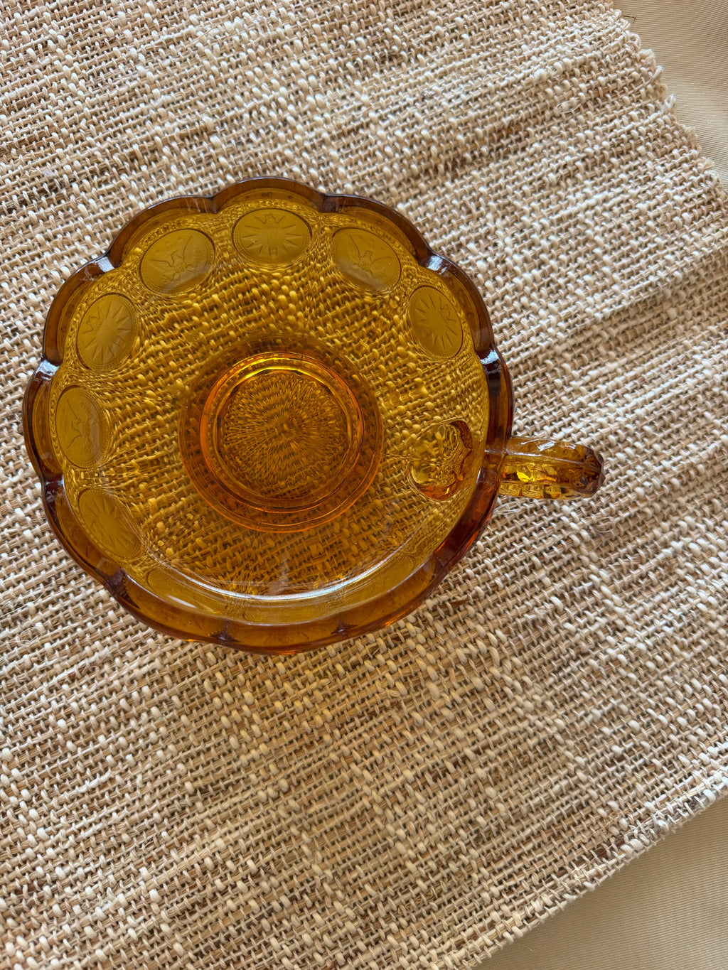 Fostoria Amber Coin Dish