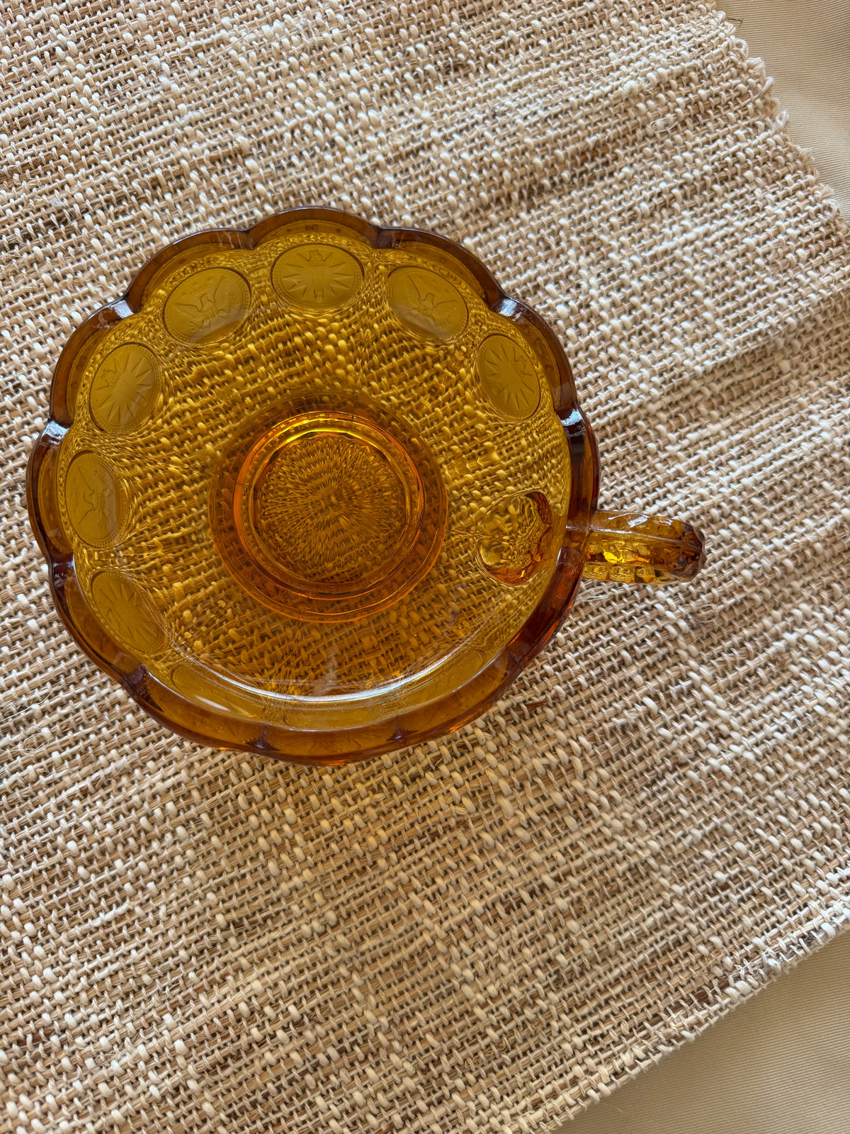 Fostoria Amber Coin Dish